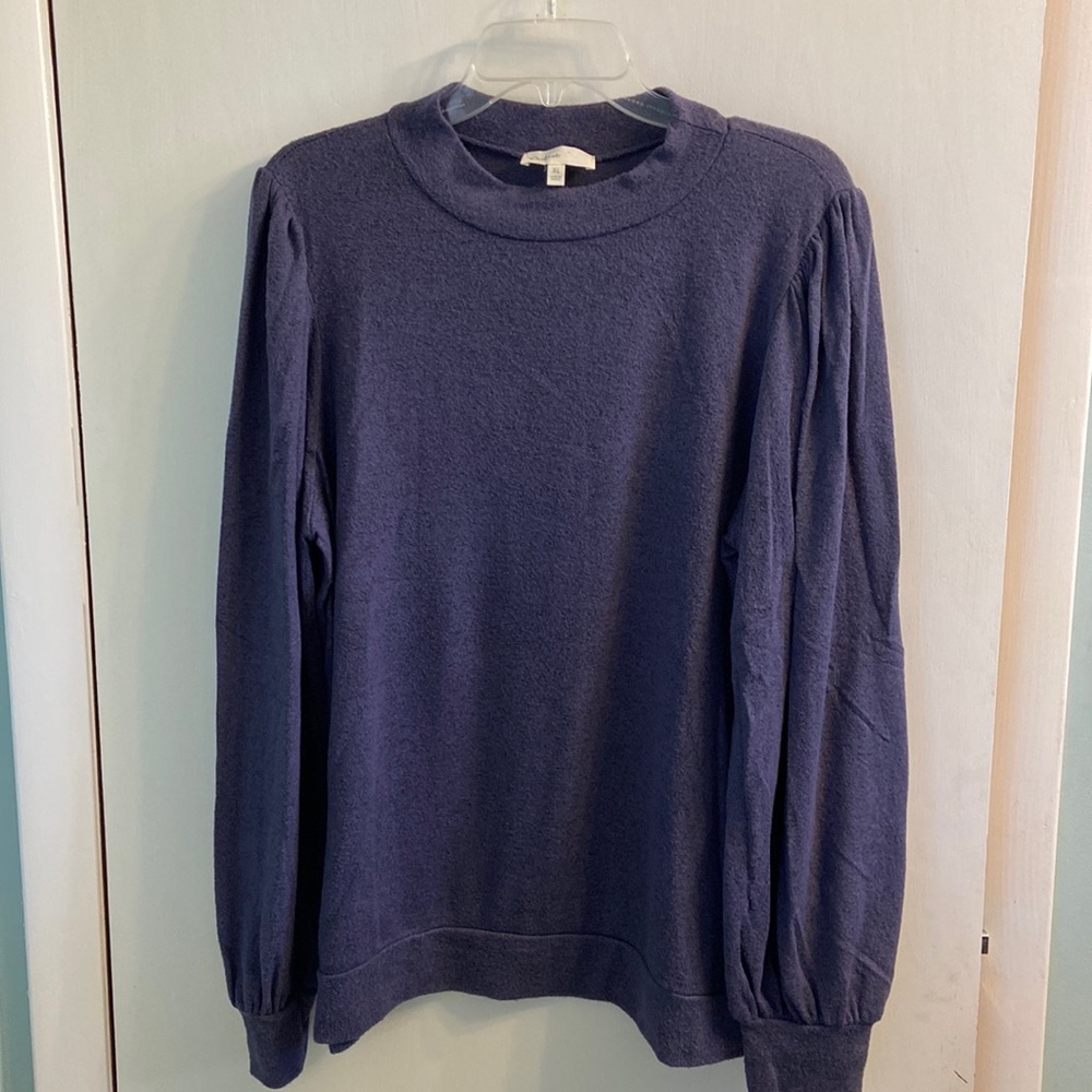 Purple Mock Turtleneck Sweater